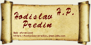 Hodislav Predin vizit kartica